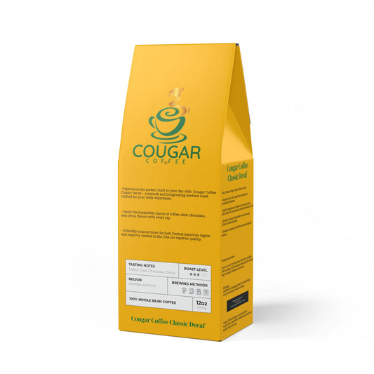 Cougar Coffee Classic Decaf (Medium Roast) - Whole Bean